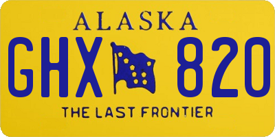 AK license plate GHX820