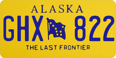 AK license plate GHX822