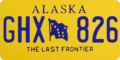 AK license plate GHX826