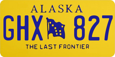 AK license plate GHX827