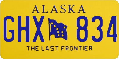 AK license plate GHX834