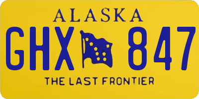 AK license plate GHX847