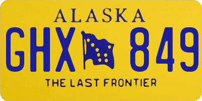 AK license plate GHX849