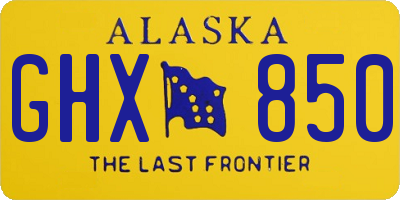 AK license plate GHX850
