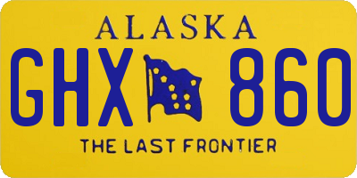 AK license plate GHX860