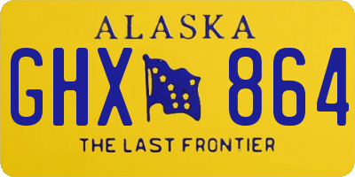 AK license plate GHX864