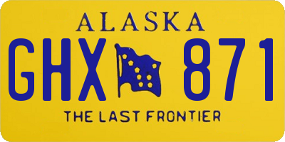 AK license plate GHX871
