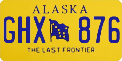 AK license plate GHX876