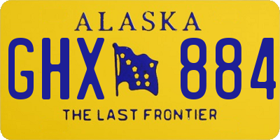 AK license plate GHX884