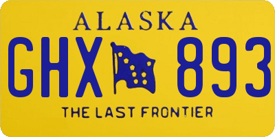 AK license plate GHX893