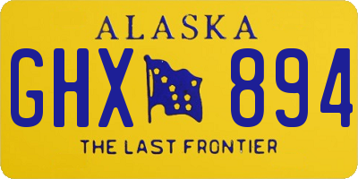 AK license plate GHX894