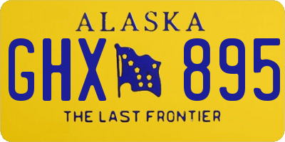 AK license plate GHX895