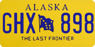 AK license plate GHX898