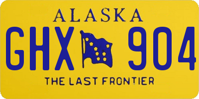 AK license plate GHX904
