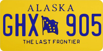 AK license plate GHX905