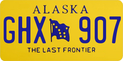 AK license plate GHX907