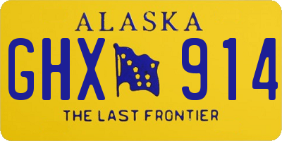 AK license plate GHX914