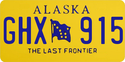 AK license plate GHX915