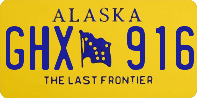 AK license plate GHX916
