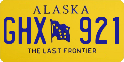 AK license plate GHX921