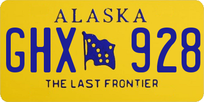 AK license plate GHX928