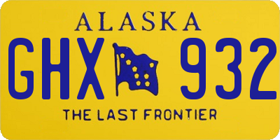 AK license plate GHX932