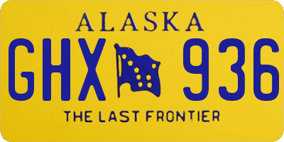 AK license plate GHX936