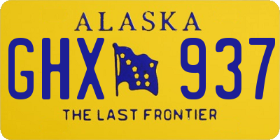AK license plate GHX937
