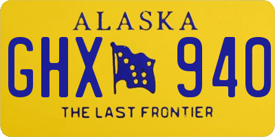 AK license plate GHX940