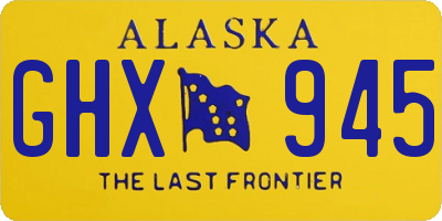 AK license plate GHX945