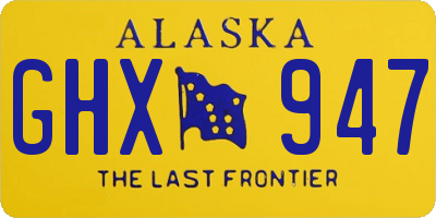AK license plate GHX947