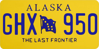 AK license plate GHX950