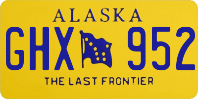 AK license plate GHX952
