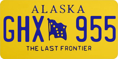 AK license plate GHX955