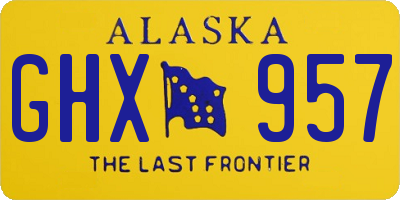 AK license plate GHX957