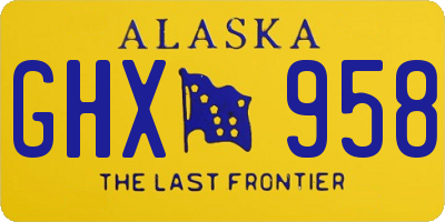 AK license plate GHX958
