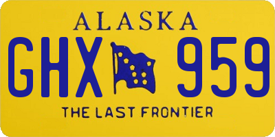 AK license plate GHX959