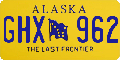 AK license plate GHX962