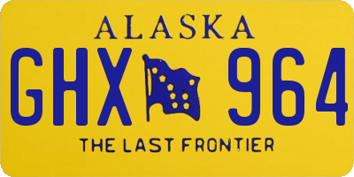 AK license plate GHX964