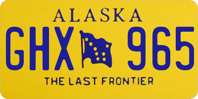 AK license plate GHX965
