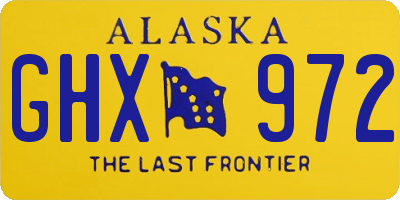 AK license plate GHX972