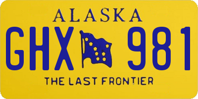AK license plate GHX981
