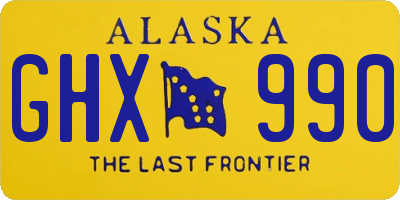 AK license plate GHX990