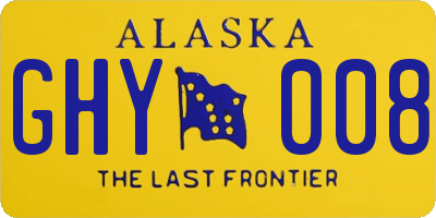 AK license plate GHY008