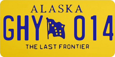 AK license plate GHY014