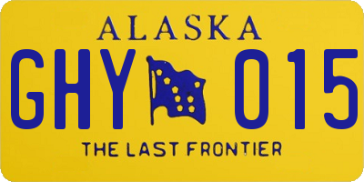 AK license plate GHY015