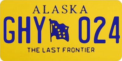 AK license plate GHY024