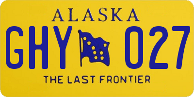 AK license plate GHY027