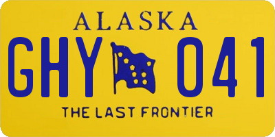 AK license plate GHY041