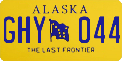 AK license plate GHY044